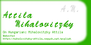 attila mihalovitzky business card